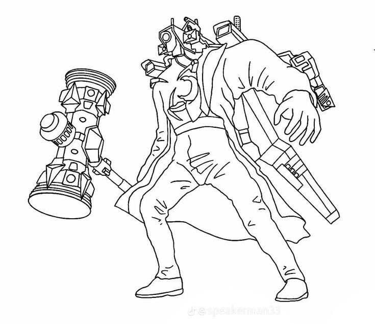Desenho do skibidi toilet para colorir