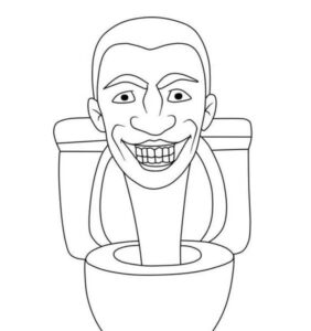 Desenho do skibidi toilet para colorir