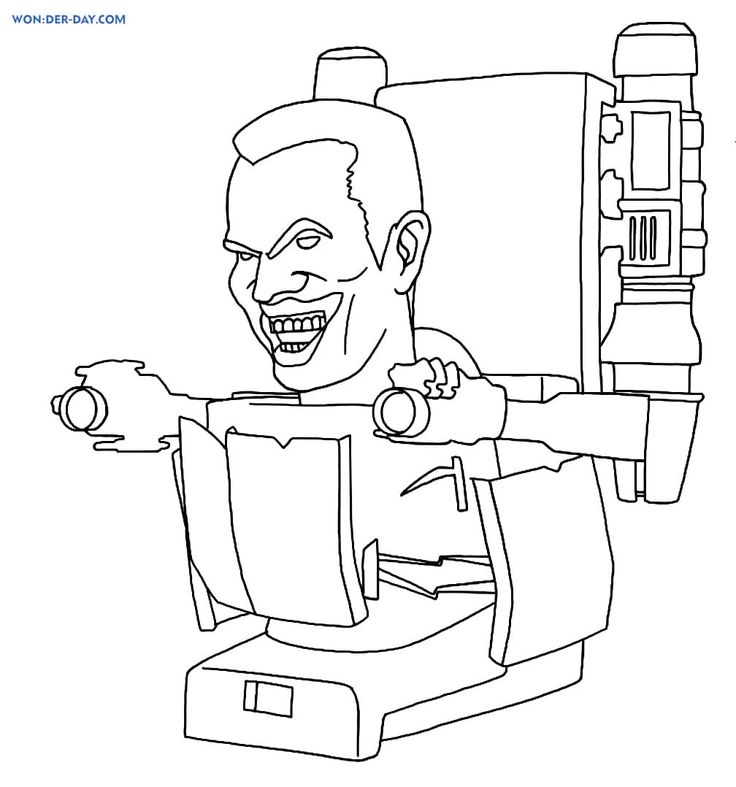 Desenho do skibidi toilet para colorir