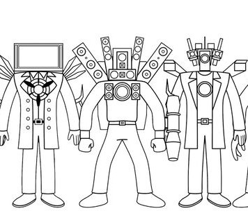 Desenho do skibidi toilet para colorir