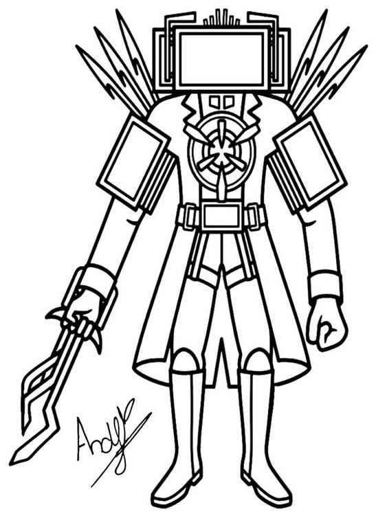 Desenho do skibidi toilet para colorir