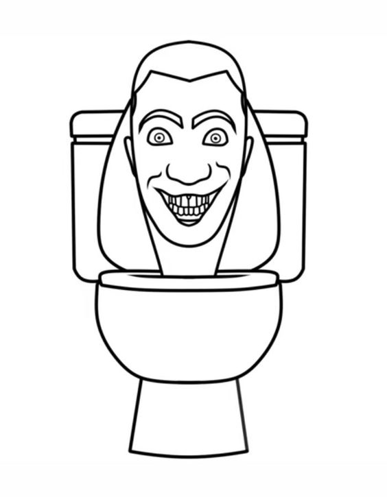 Desenho do skibidi toilet para colorir