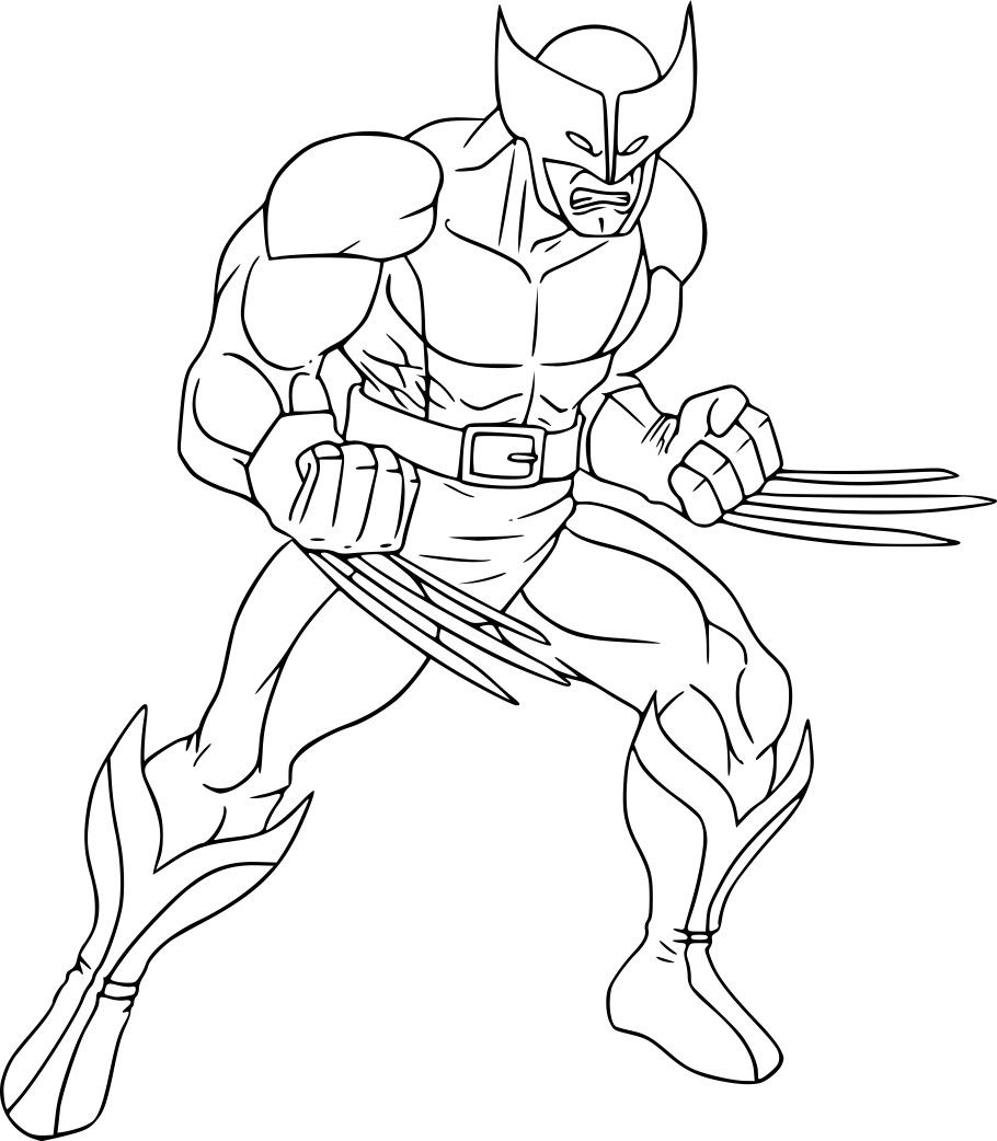 Desenho do wolverine para colorir e imprimir