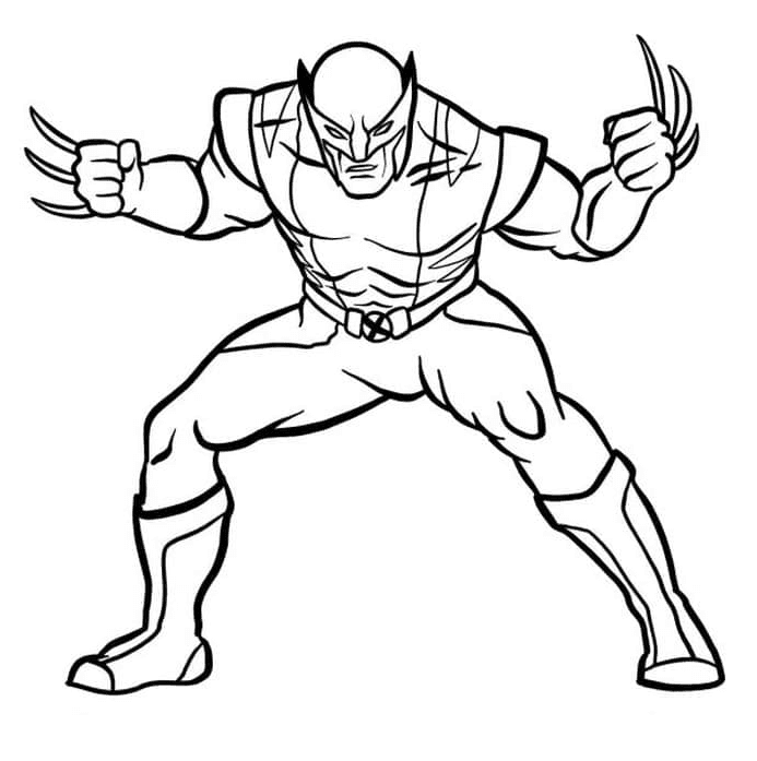 Desenho do wolverine para colorir e imprimir