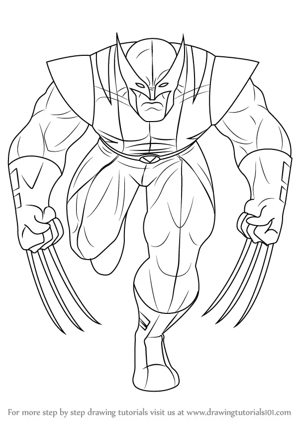 Desenho do wolverine para colorir e imprimir