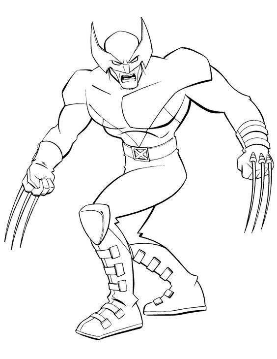Desenho do wolverine para colorir e imprimir