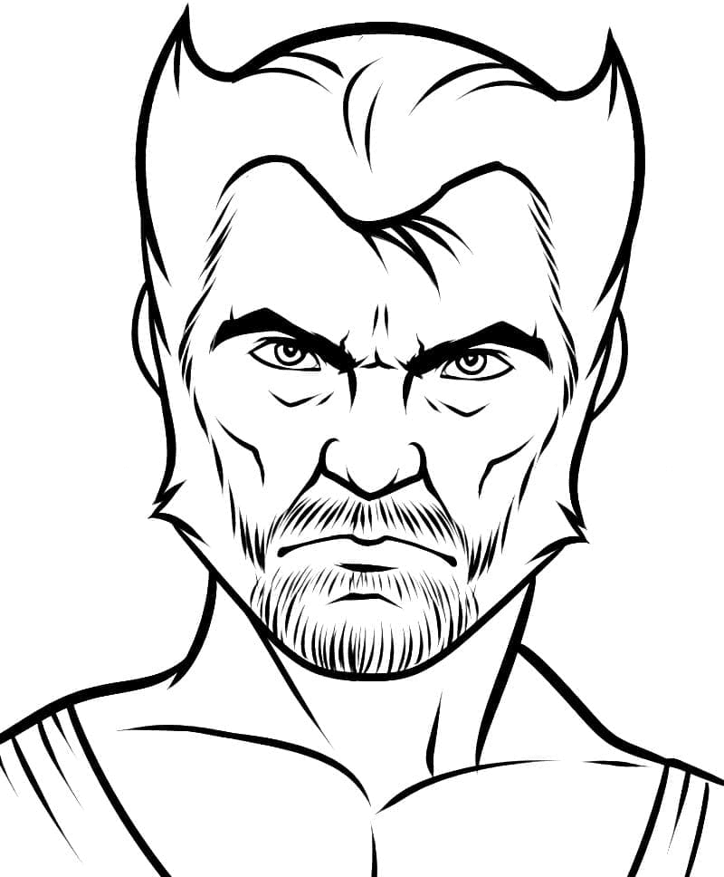 Desenho do wolverine para colorir e imprimir