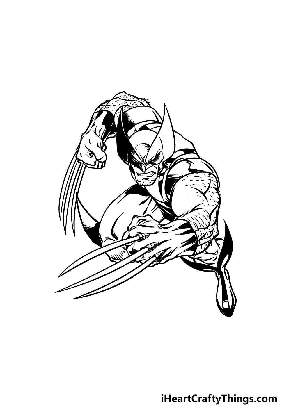 Desenho do wolverine para colorir e imprimir