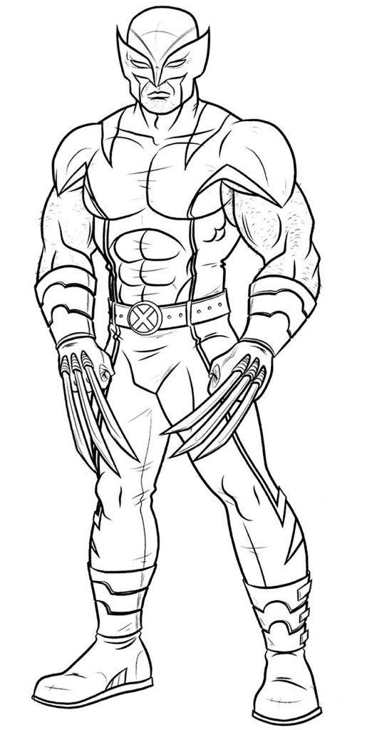 Desenho do wolverine para colorir e imprimir