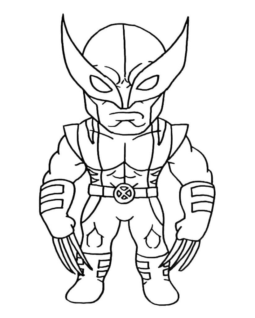 Desenho do wolverine para colorir e imprimir