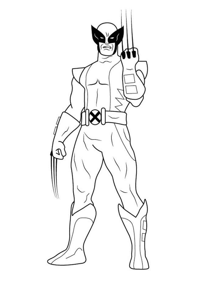 Desenho do wolverine para colorir e imprimir