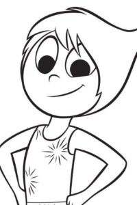 Desenho da alegria de divertidamente para colorir e imprimir