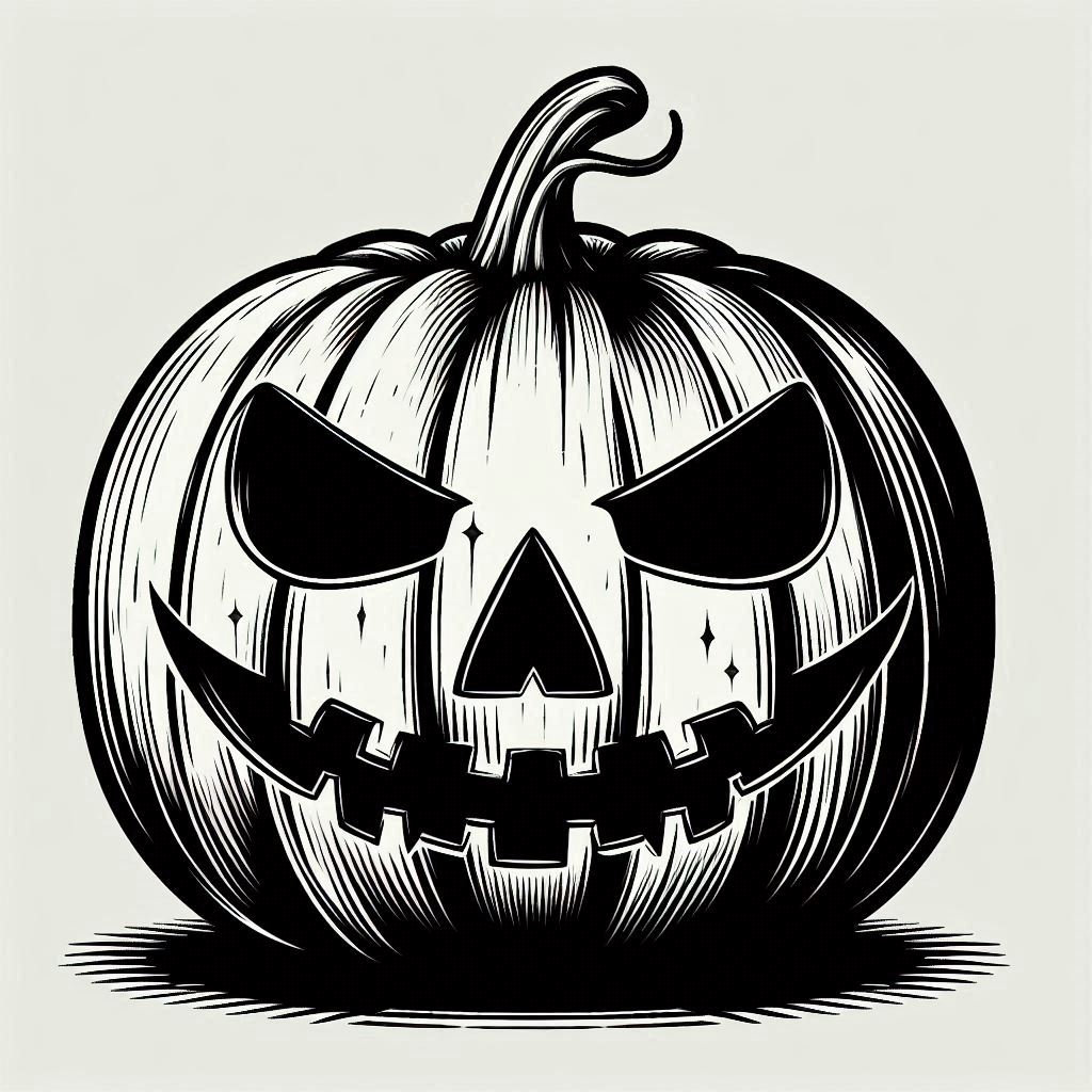 Desenho de abobora do halloween para colorir e imprimir