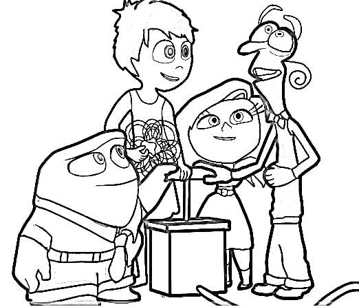 Desenho dos personagens do divertidamente  para imprimir