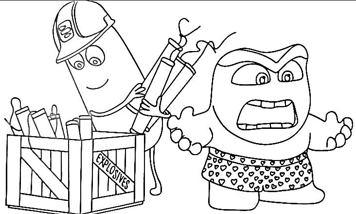 Desenho do nojo de divertidamente  para colorir e imprimir