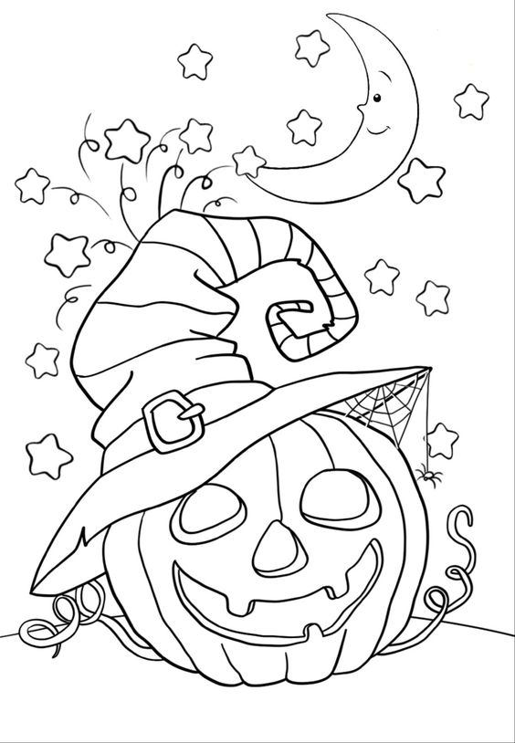 Desenho do halloween para colorir