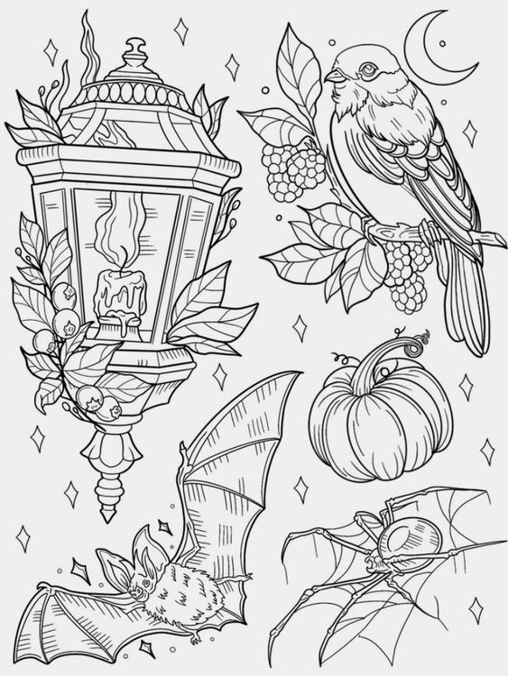 Desenho do halloween para colorir
