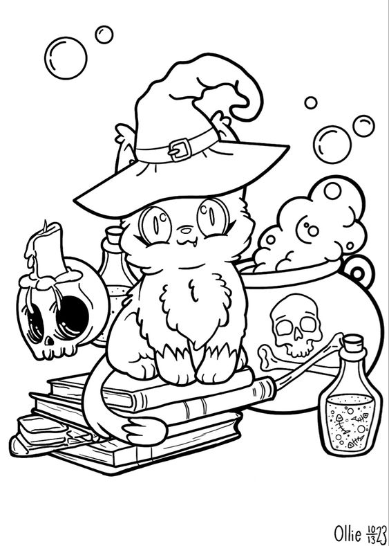 Desenho do halloween para colorir
