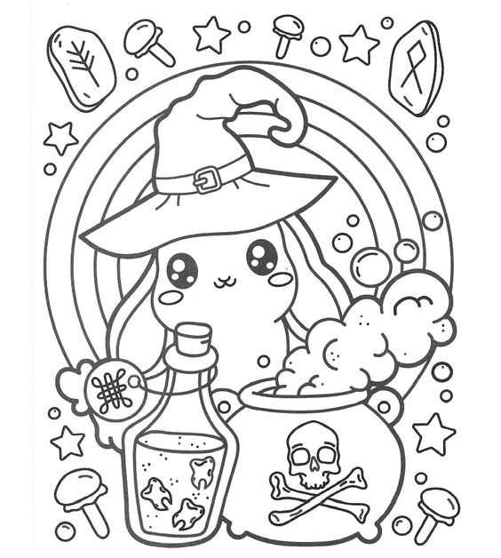 Desenho do halloween para colorir