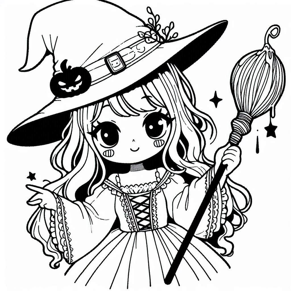 Desenho do heks do halloween para imprimir e colorir