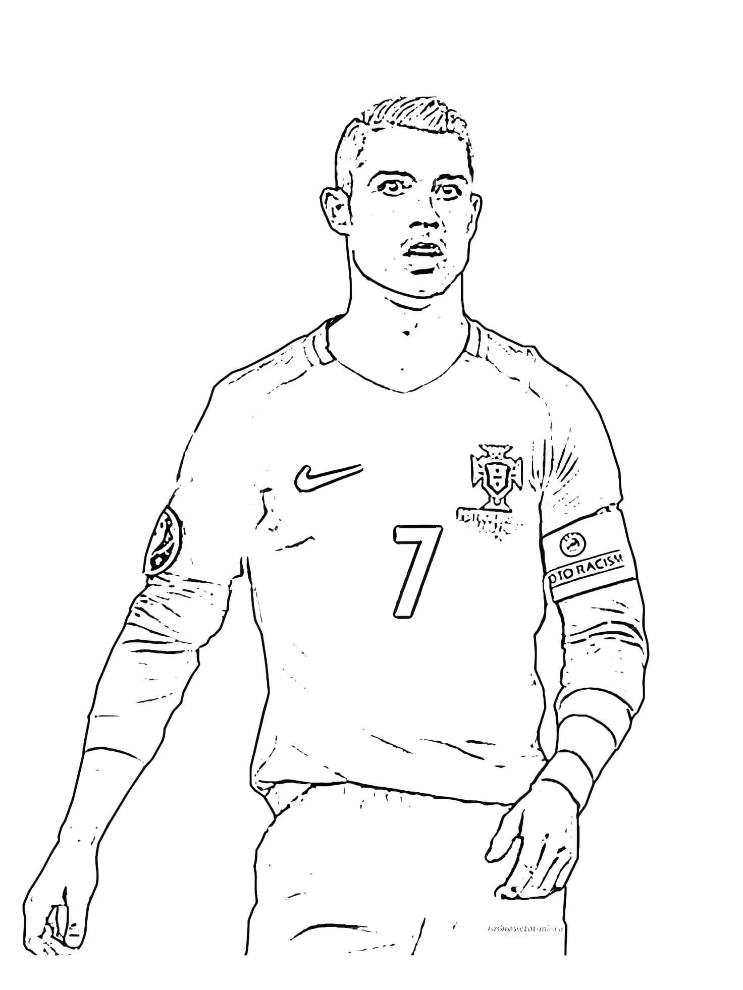Desenho do cristiano ronaldo portugal para colorir