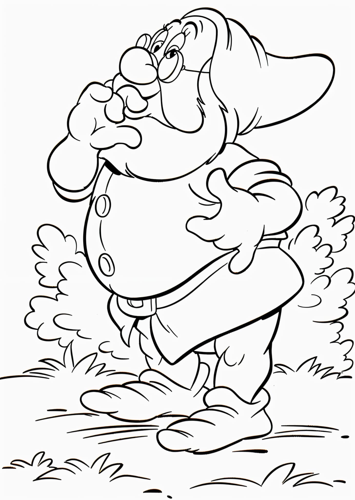 Desenho do mestre de branca de neve para colorir