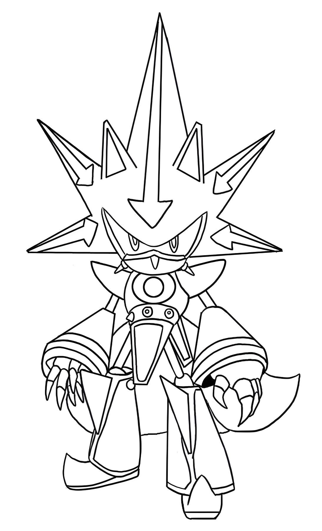 Desenho do sonic para colorir e imprimir