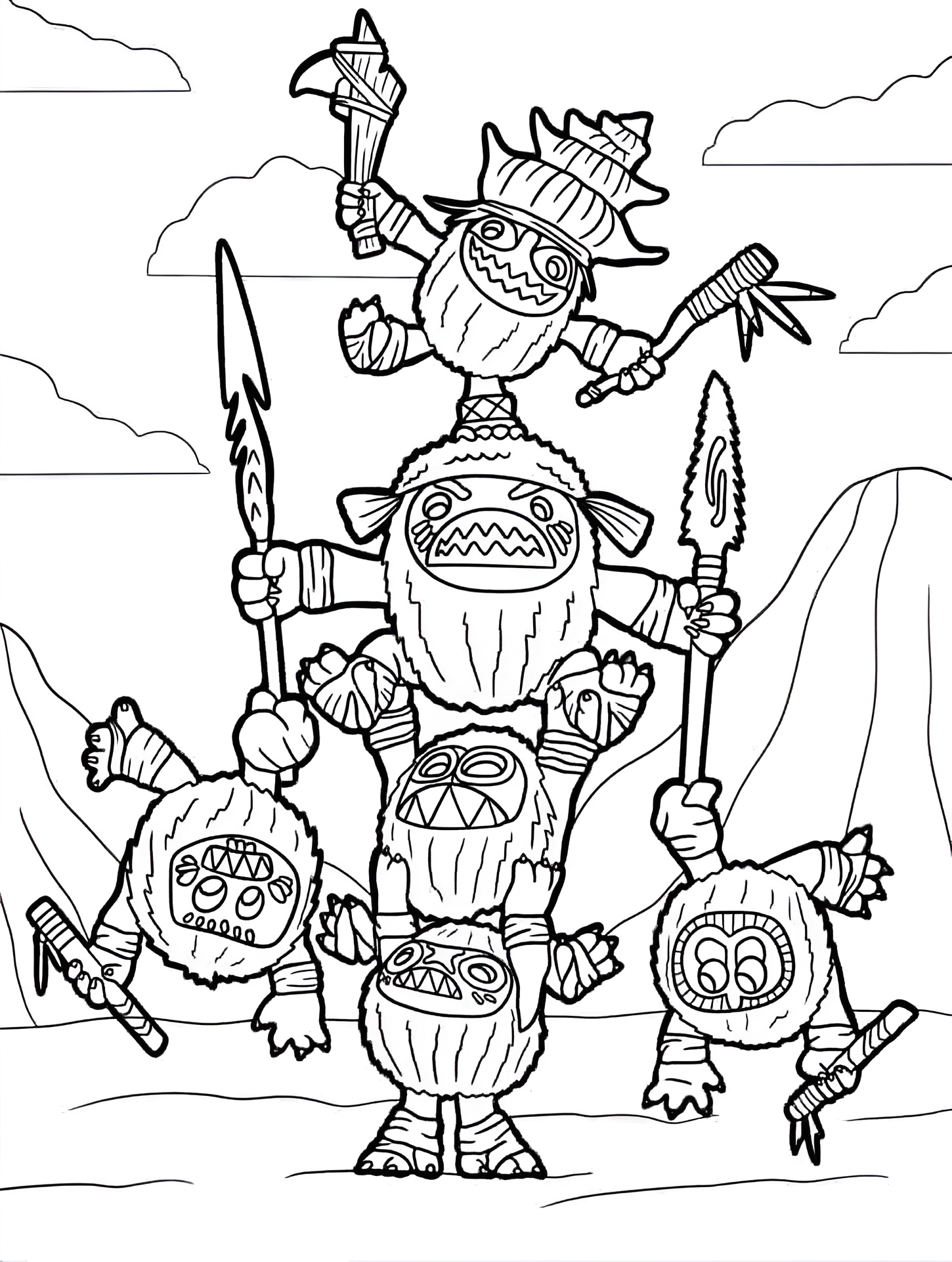 Desenho para colorir Moana 