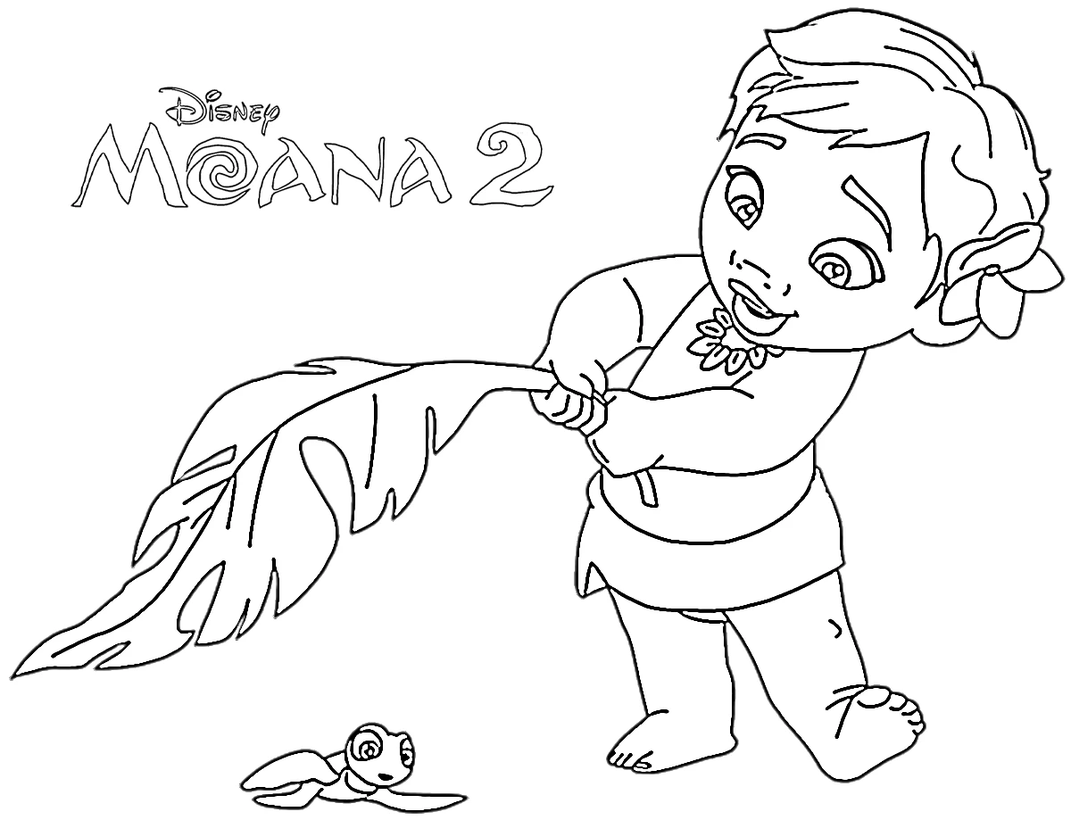 Desenho para colorir Moana 