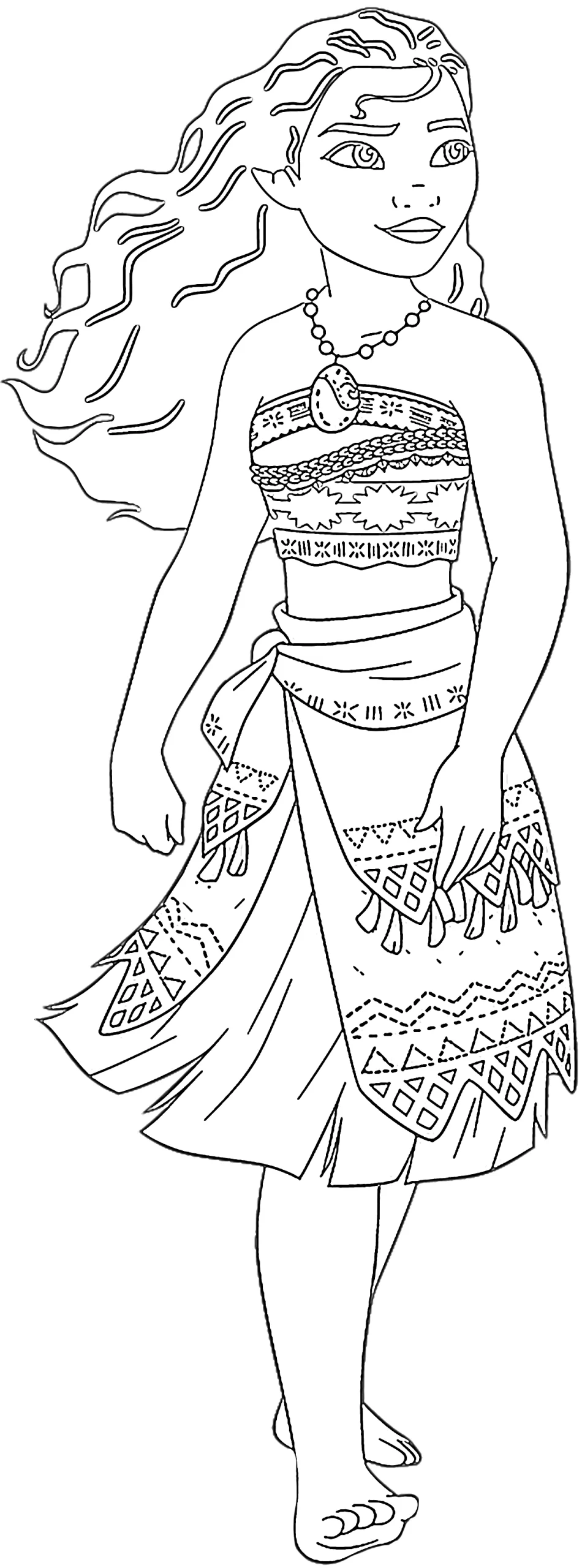Desenho para colorir Moana 