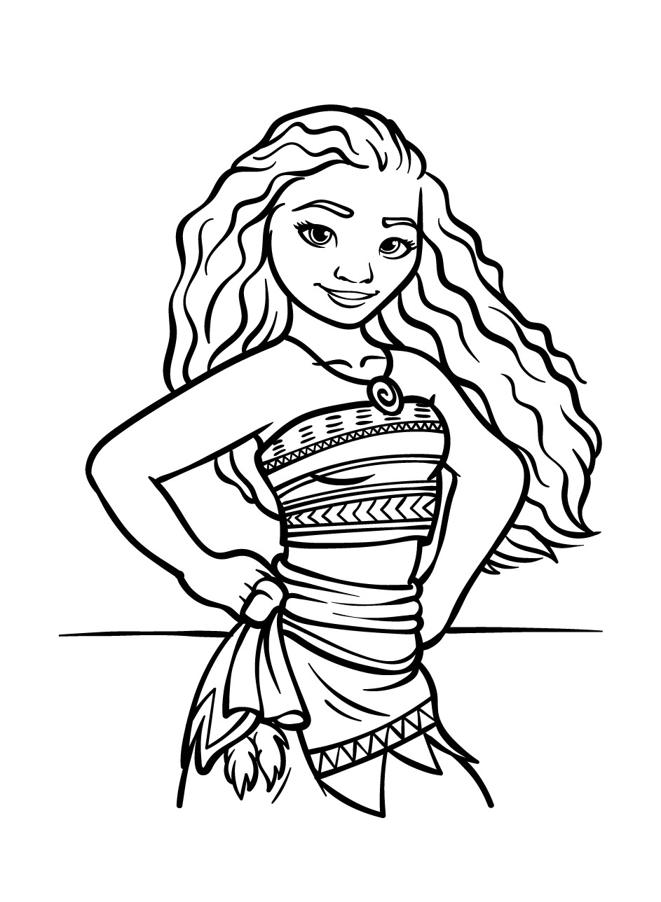 Desenho para colorir Moana 