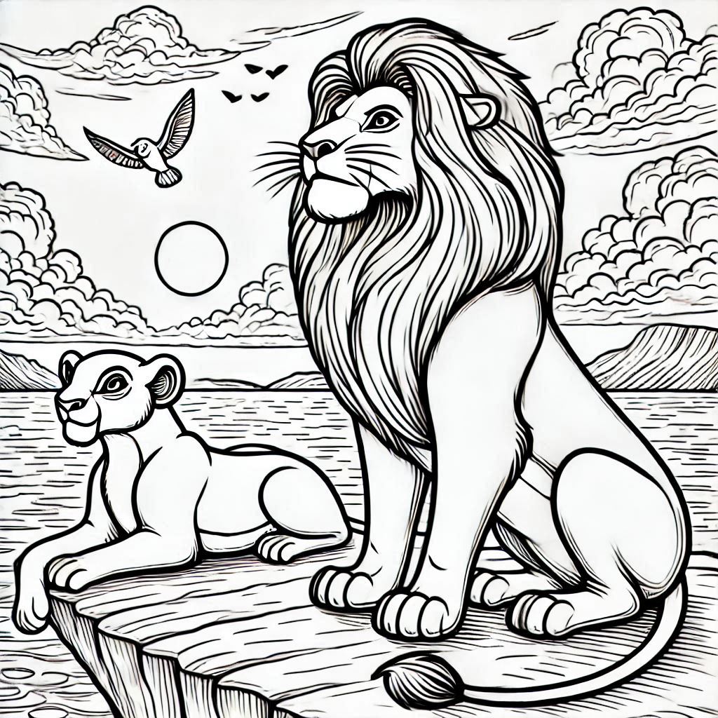 Desenho para colorir O Rei Leão