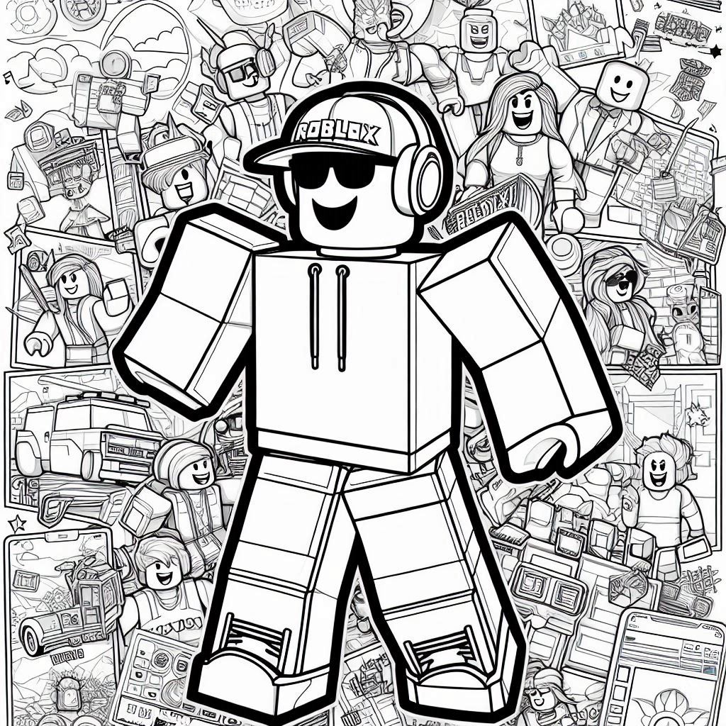 Desenho para colorir Roblox
