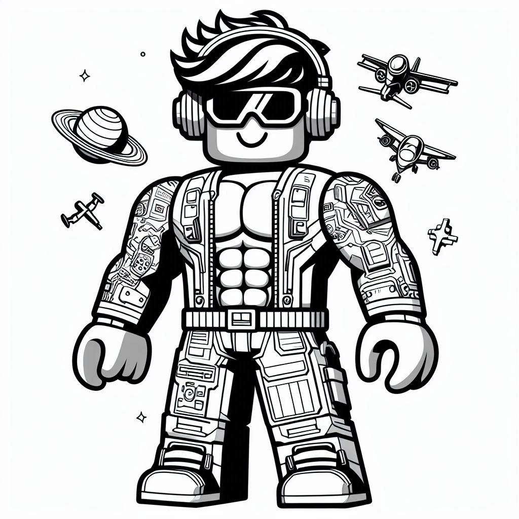 Desenho para colorir Roblox