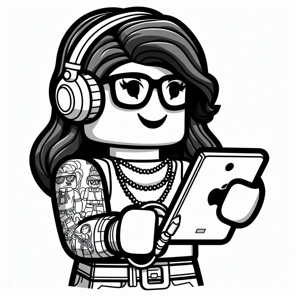 Desenho para colorir Roblox