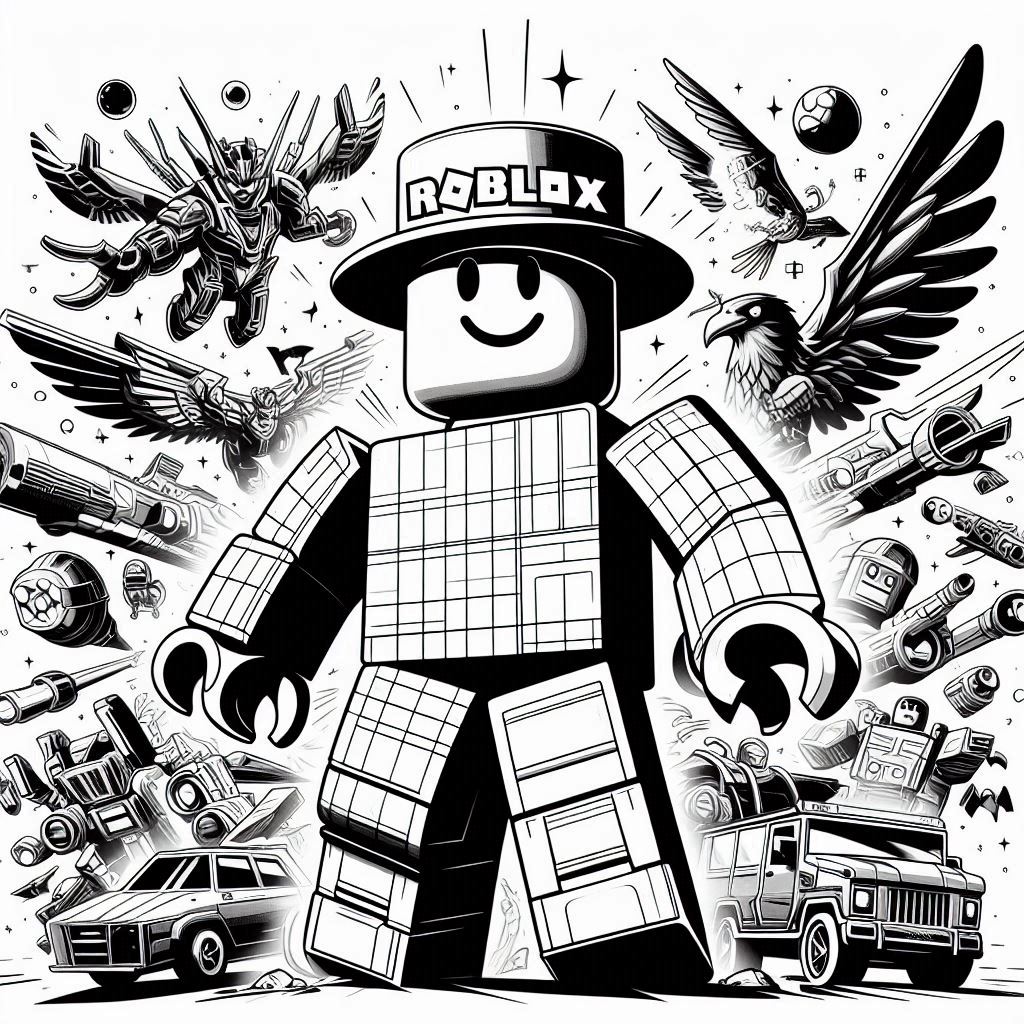 Desenho para colorir Roblox