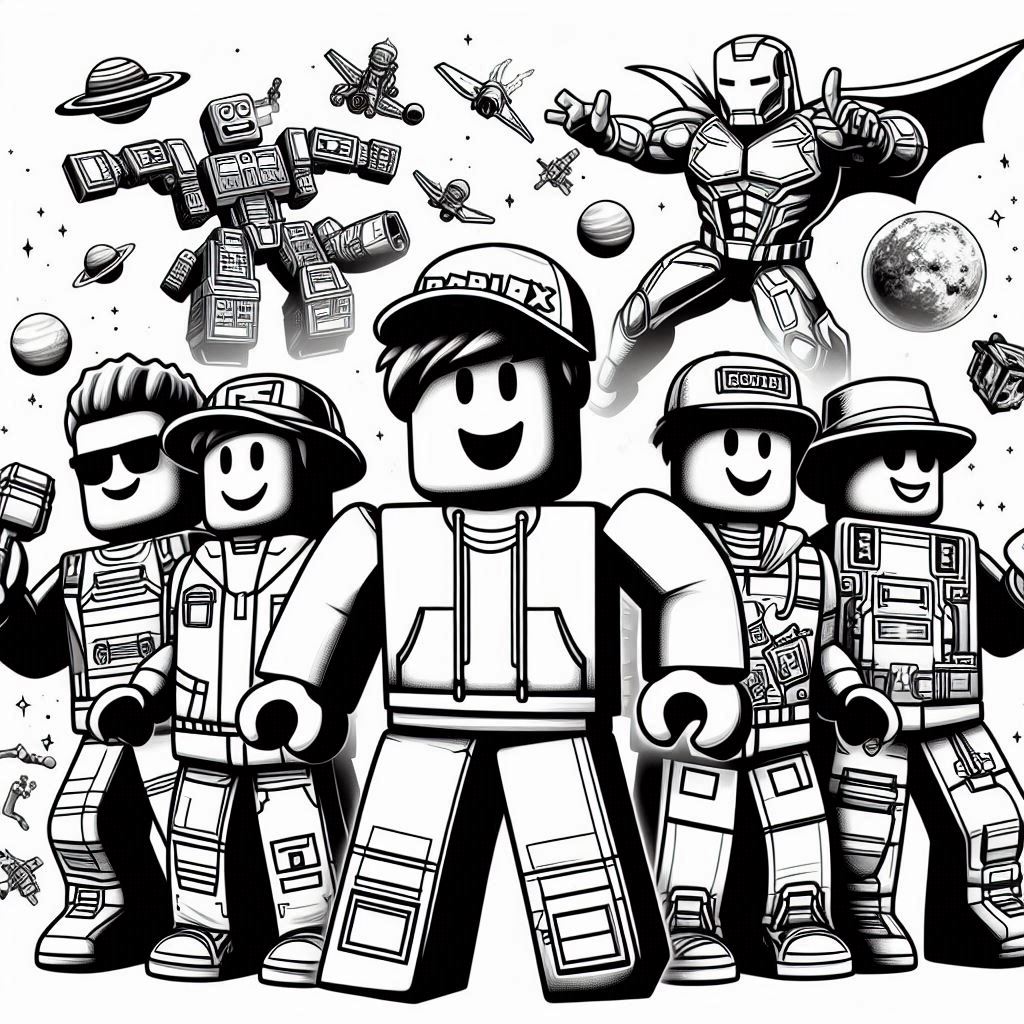 Desenho para colorir Roblox