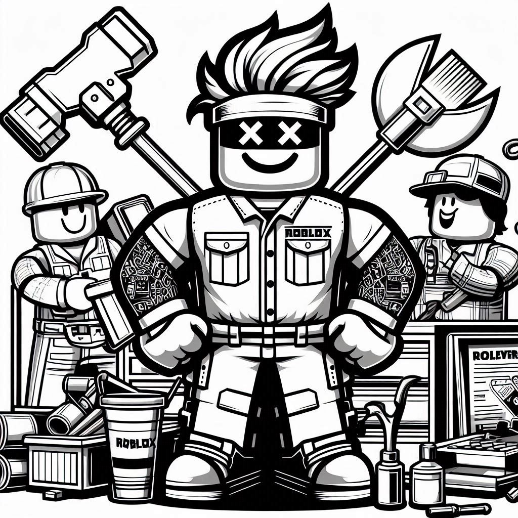 Desenho para colorir Roblox