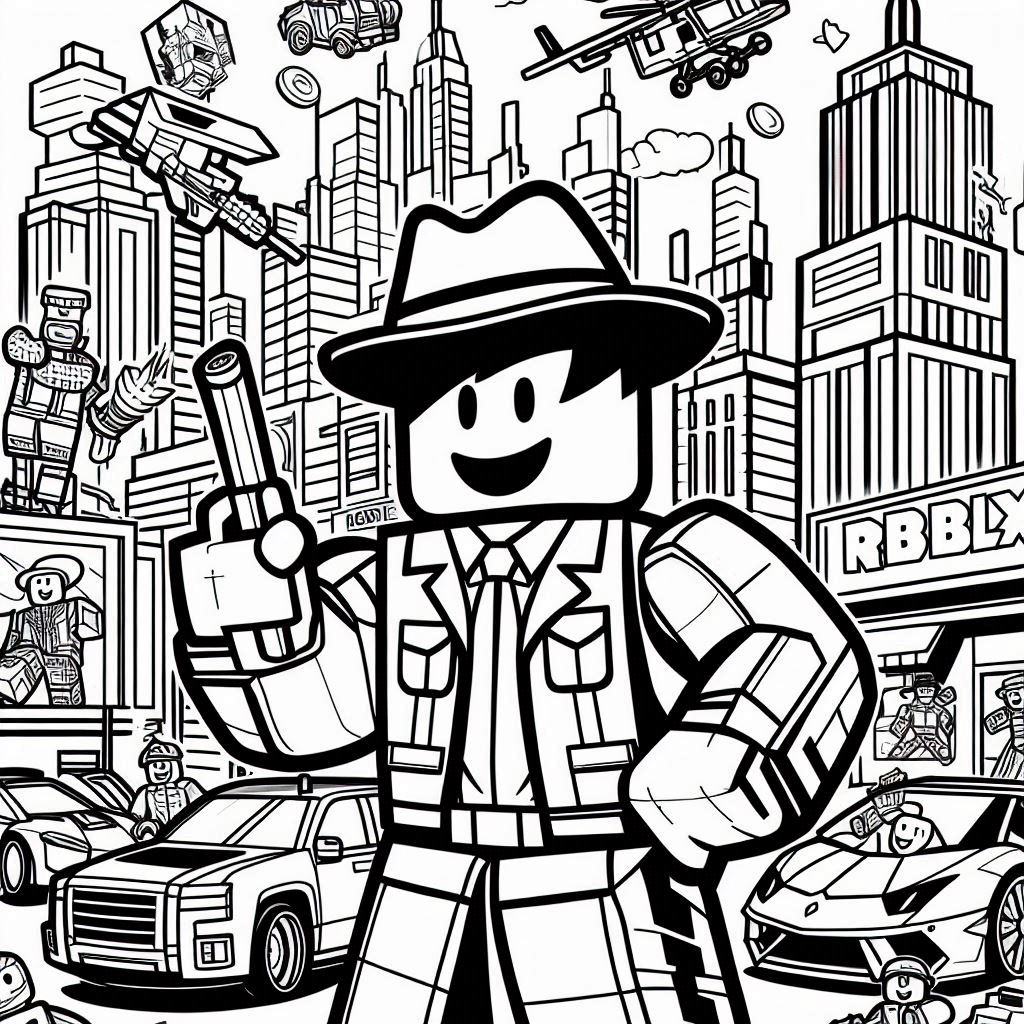 Desenho para colorir Roblox