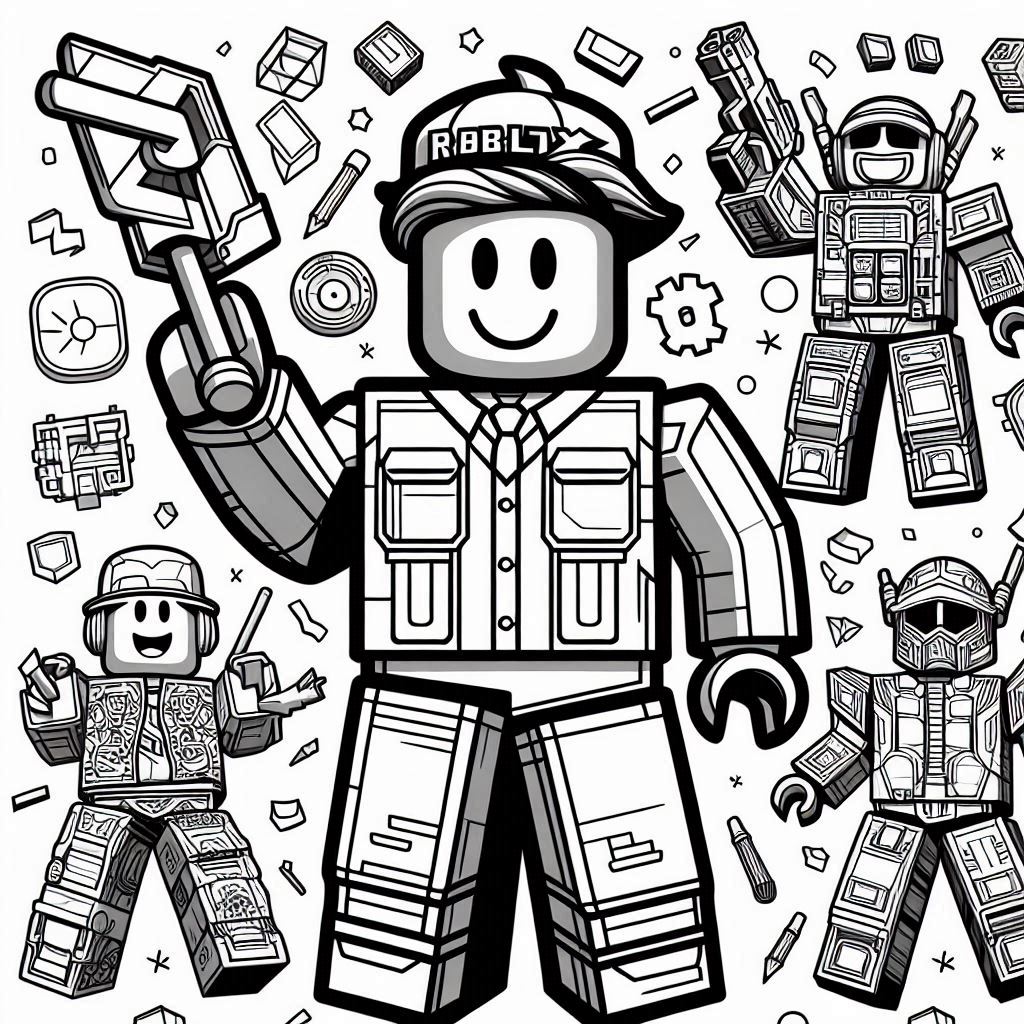 Desenho para colorir Roblox