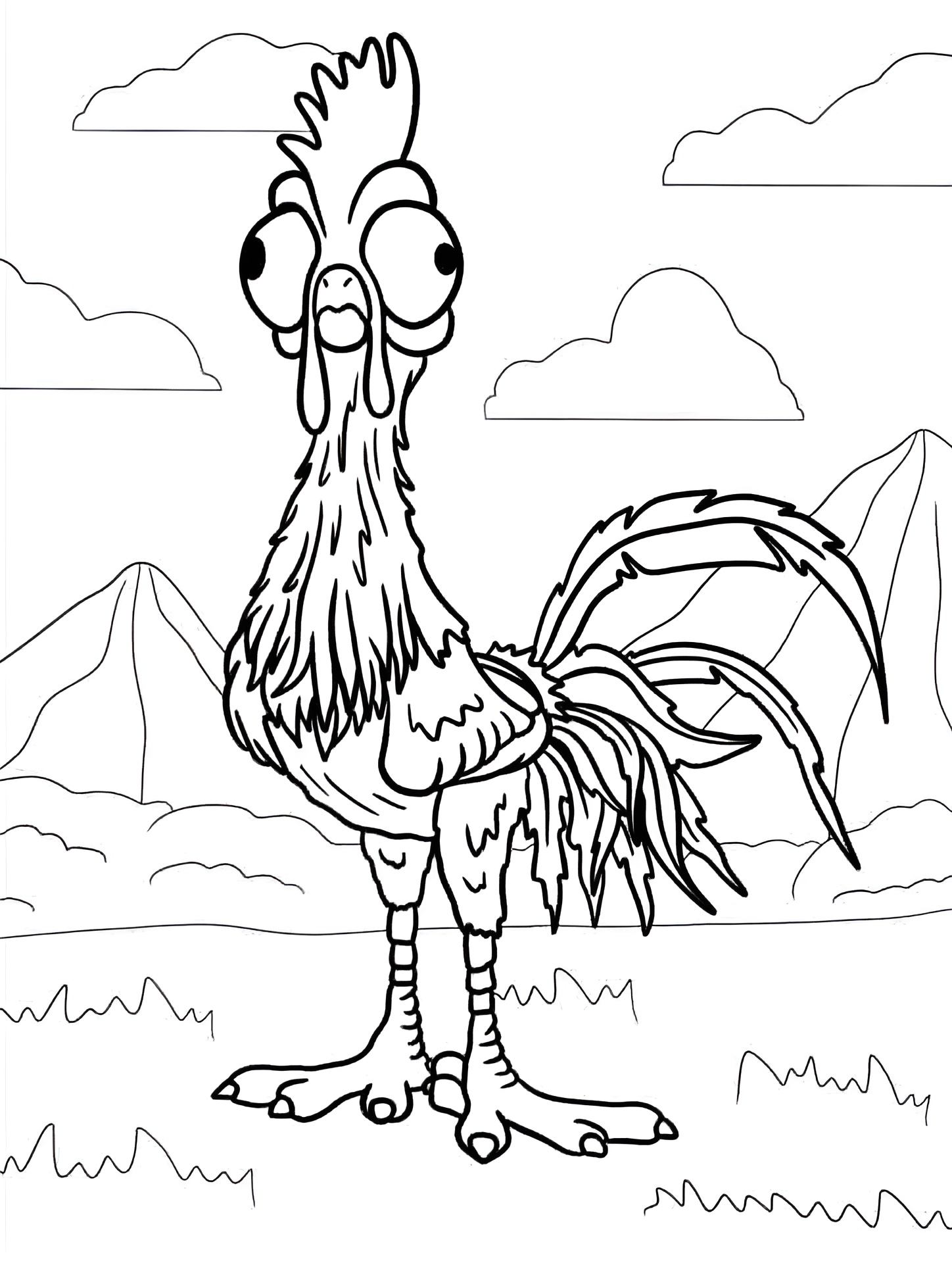 Desenho para colorir Moana 