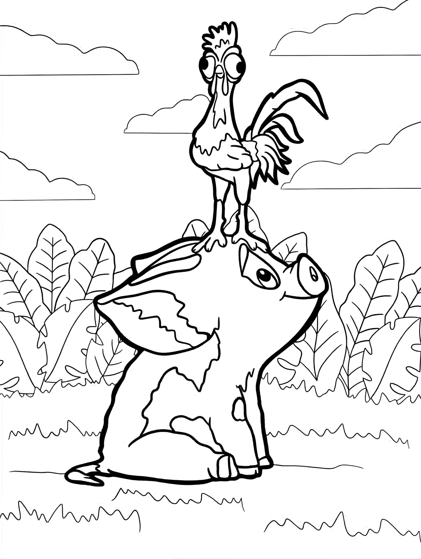 Desenho para colorir Moana 