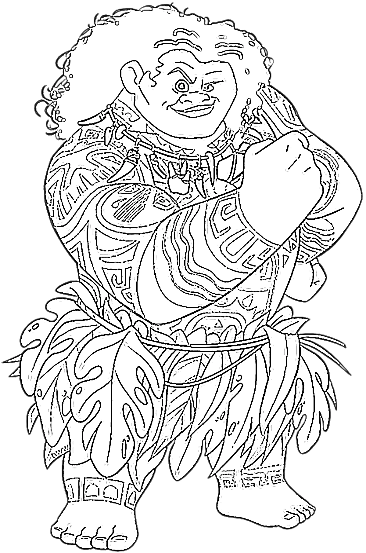 Desenho para colorir Moana 