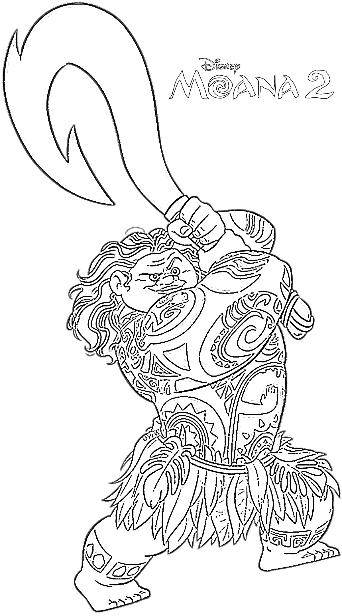 Desenho para colorir Moana 