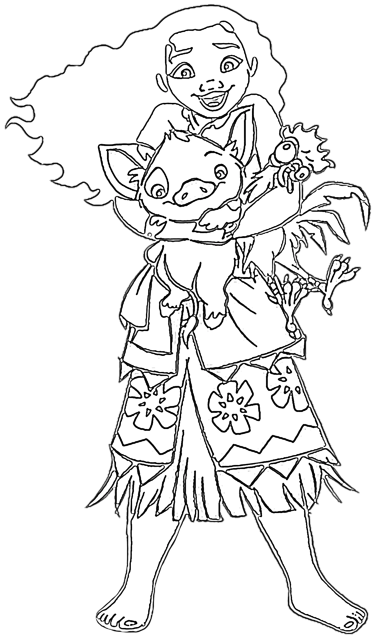 Desenho para colorir Moana 