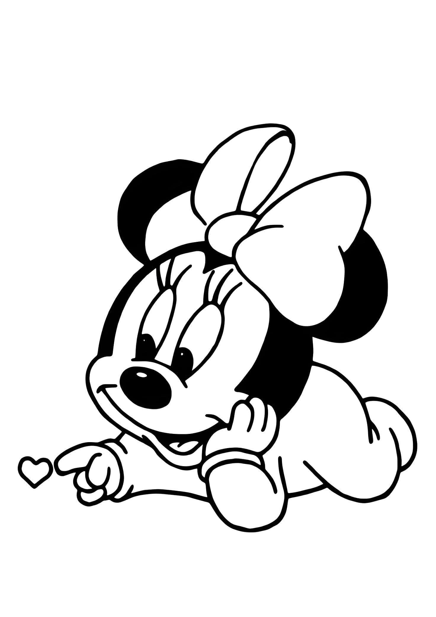 Desenho para colorir Minnie