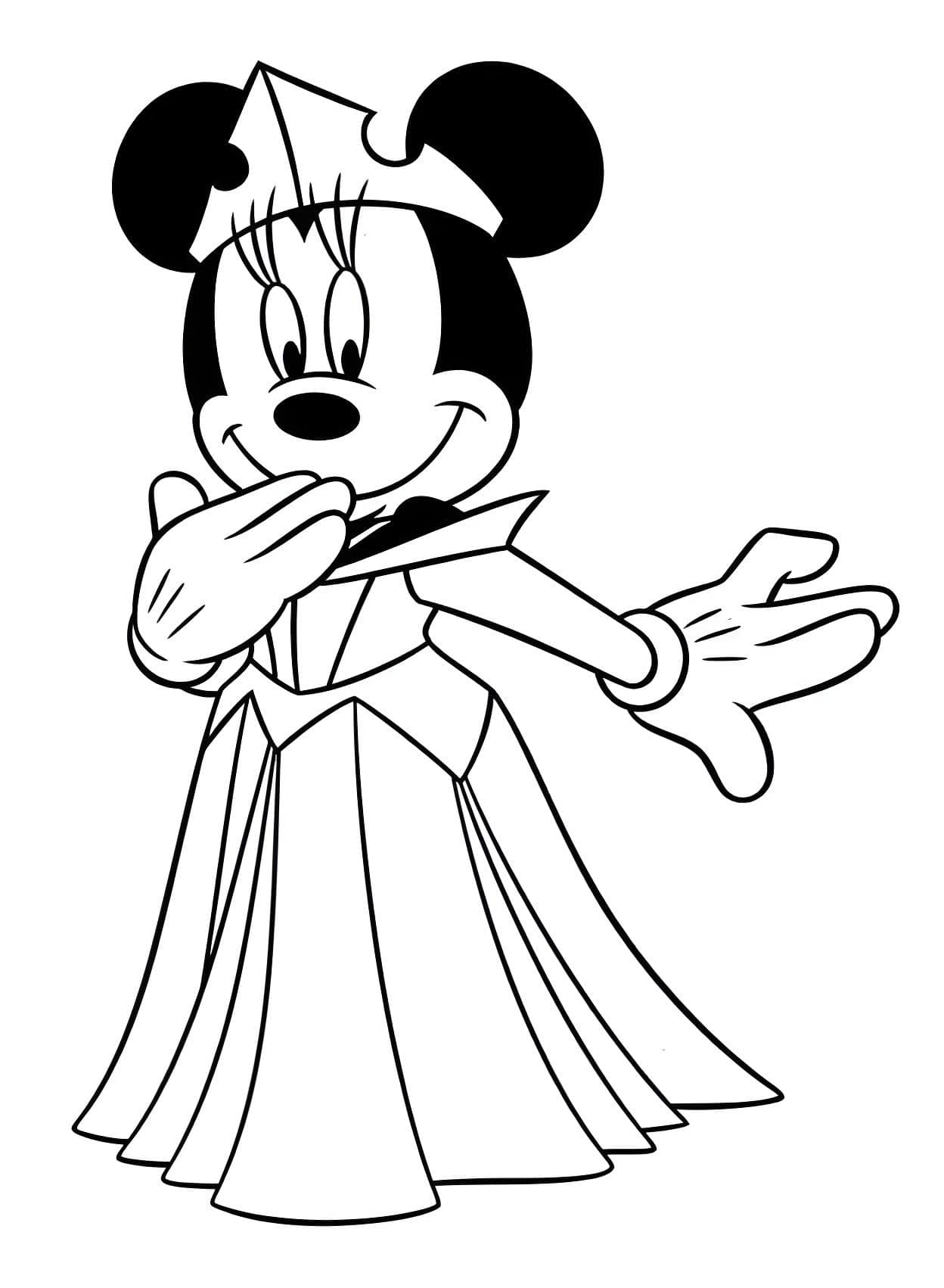 Desenho para colorir Minnie