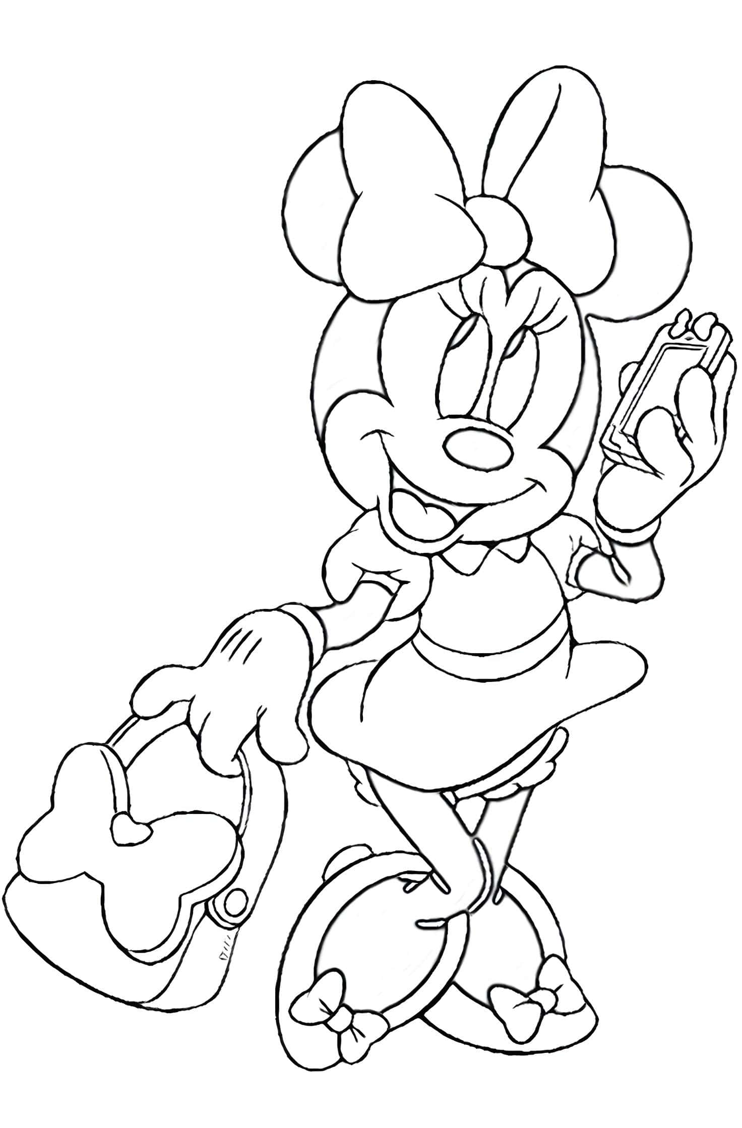Desenho para colorir Minnie