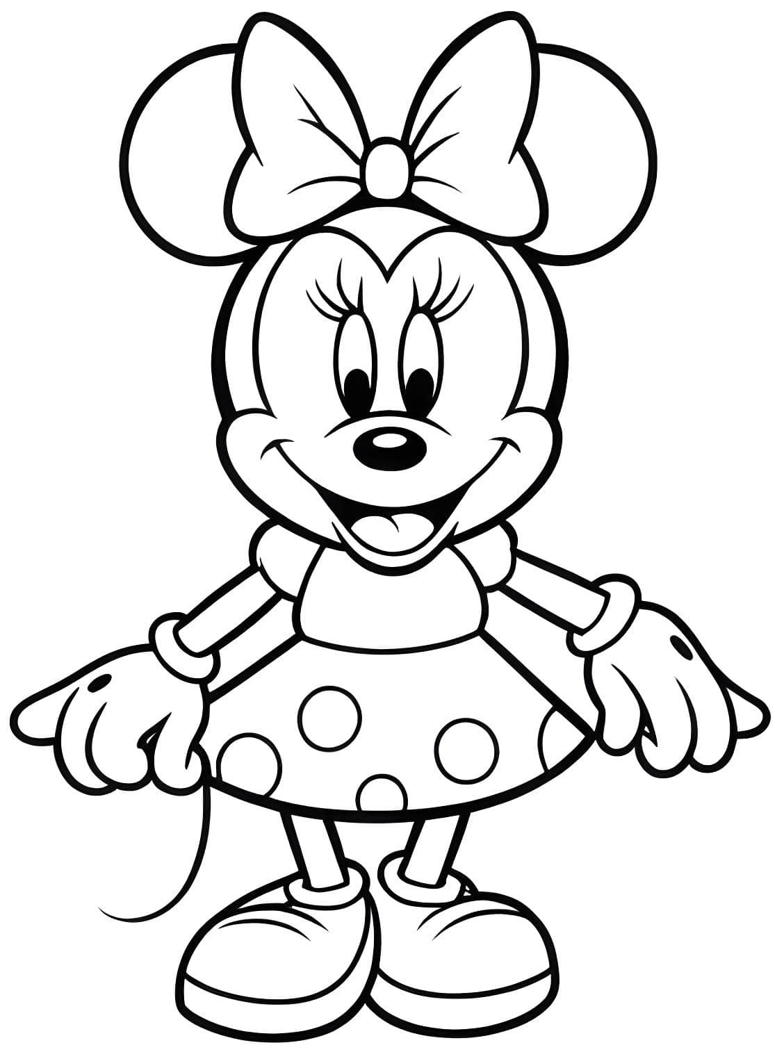 Desenho para colorir Minnie