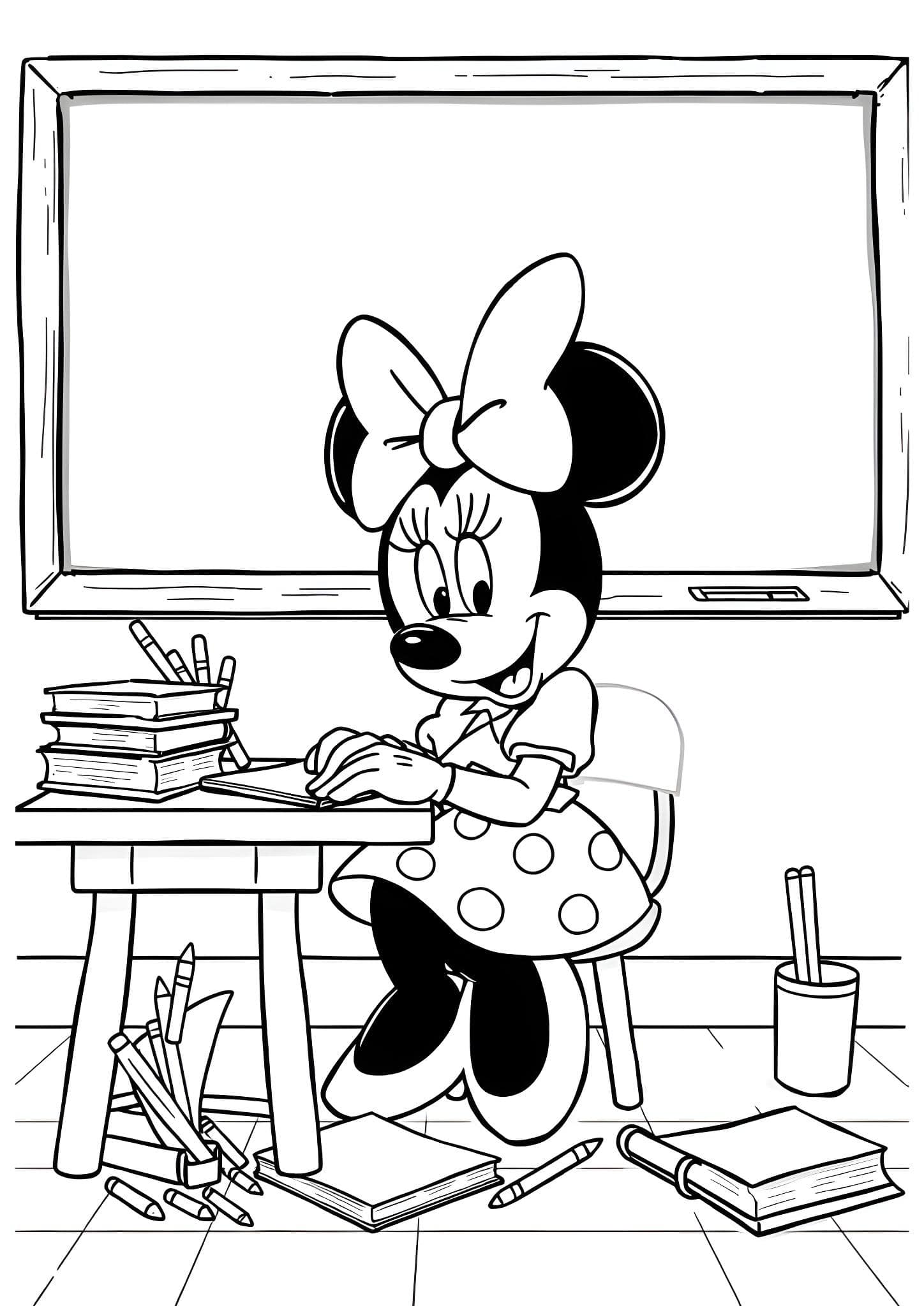 Desenho para colorir Minnie